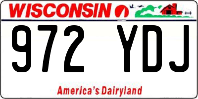 WI license plate 972YDJ