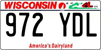 WI license plate 972YDL
