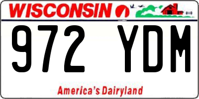 WI license plate 972YDM