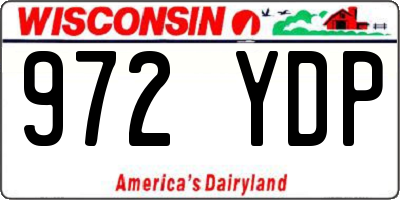 WI license plate 972YDP