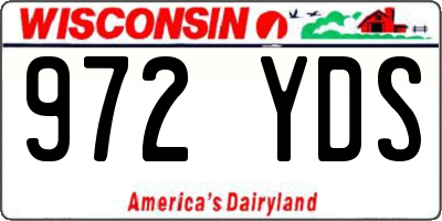 WI license plate 972YDS