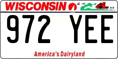 WI license plate 972YEE