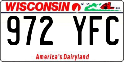 WI license plate 972YFC