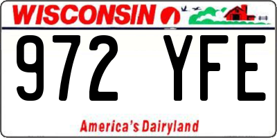 WI license plate 972YFE