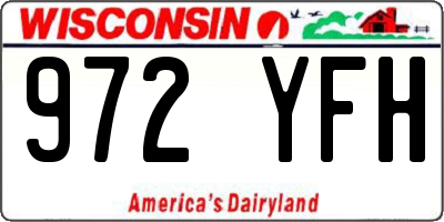 WI license plate 972YFH
