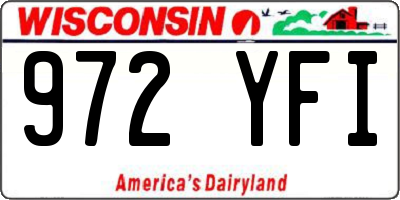 WI license plate 972YFI