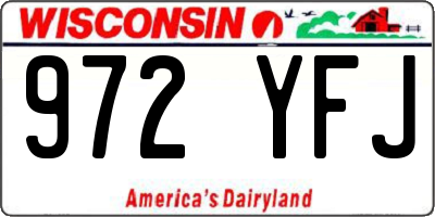 WI license plate 972YFJ
