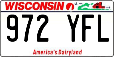 WI license plate 972YFL