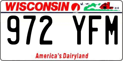 WI license plate 972YFM