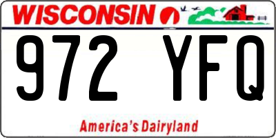 WI license plate 972YFQ