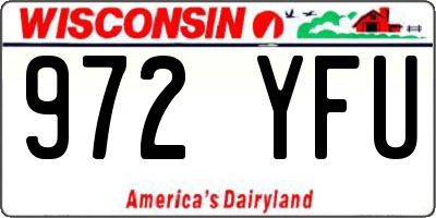 WI license plate 972YFU