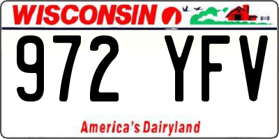 WI license plate 972YFV