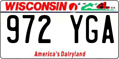 WI license plate 972YGA