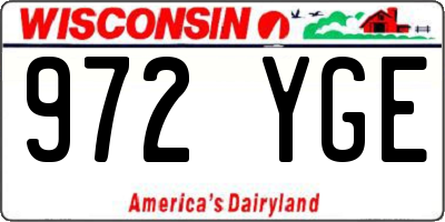 WI license plate 972YGE