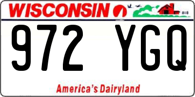 WI license plate 972YGQ