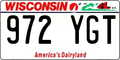 WI license plate 972YGT