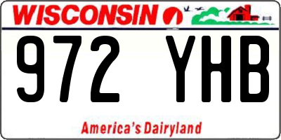 WI license plate 972YHB