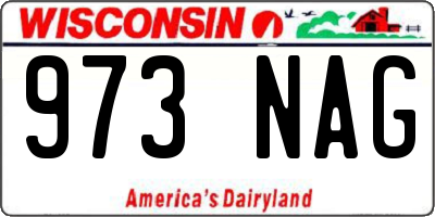 WI license plate 973NAG