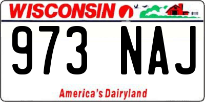 WI license plate 973NAJ