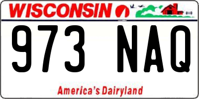 WI license plate 973NAQ