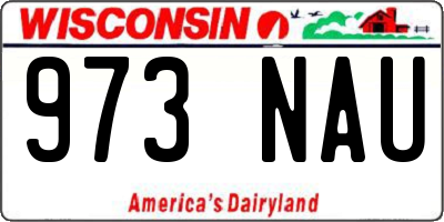WI license plate 973NAU