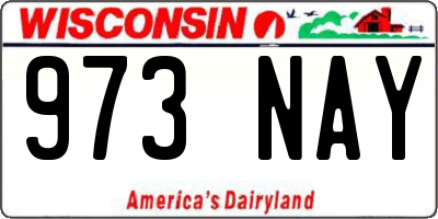 WI license plate 973NAY