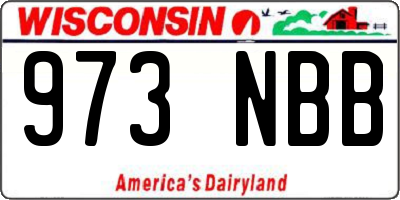WI license plate 973NBB