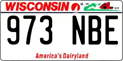 WI license plate 973NBE