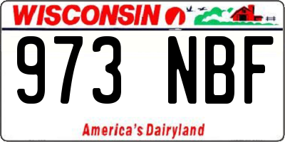 WI license plate 973NBF