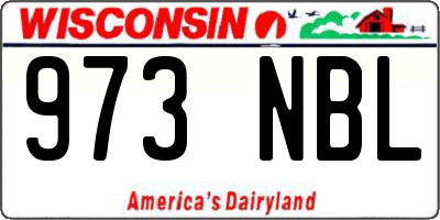 WI license plate 973NBL