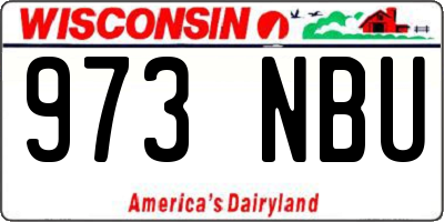 WI license plate 973NBU