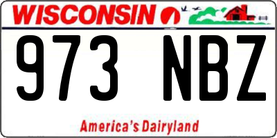 WI license plate 973NBZ