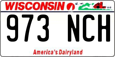 WI license plate 973NCH