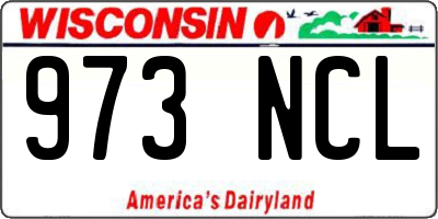 WI license plate 973NCL