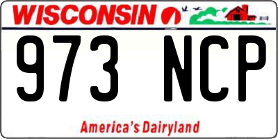 WI license plate 973NCP