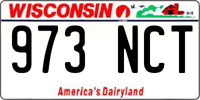 WI license plate 973NCT