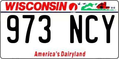 WI license plate 973NCY