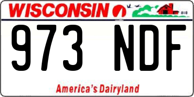 WI license plate 973NDF