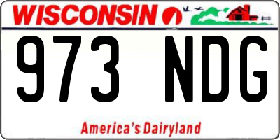 WI license plate 973NDG