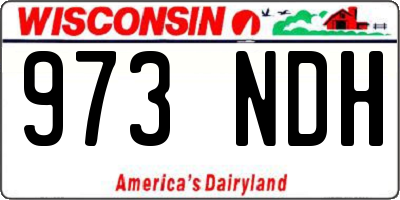 WI license plate 973NDH