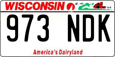 WI license plate 973NDK
