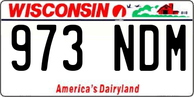 WI license plate 973NDM