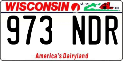 WI license plate 973NDR