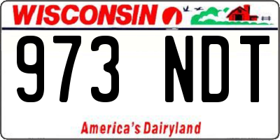 WI license plate 973NDT