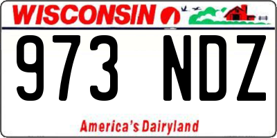 WI license plate 973NDZ