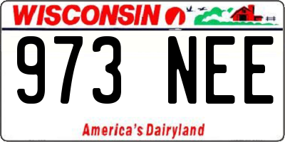 WI license plate 973NEE