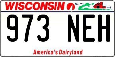 WI license plate 973NEH