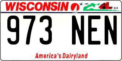 WI license plate 973NEN