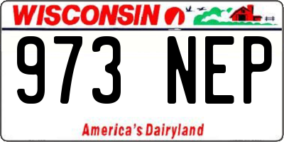 WI license plate 973NEP