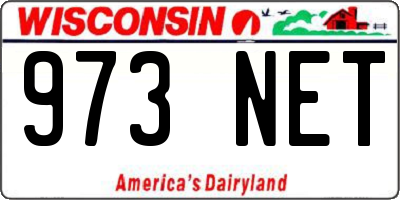 WI license plate 973NET